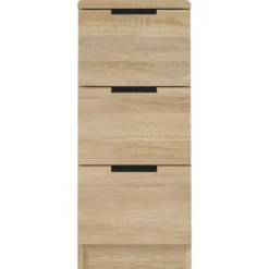 vidaXL - Dressoir met 3 lades - Sonoma eiken - Bewerkt hout - 30x30x70 cm