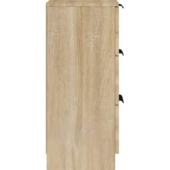 vidaXL - Dressoir met 3 lades - Sonoma eiken - Bewerkt hout - 30x30x70 cm
