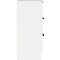 vidaXL - Dressoir met 3 lades - Wit - Bewerkt hout - 30x30x70 cm