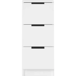 vidaXL - Dressoir met 3 lades - Wit - Bewerkt hout - 30x30x70 cm