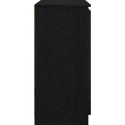 vidaXL - Dressoir met lades 100,5x35x76 cm spaanplaat zwart eikenkleurig
