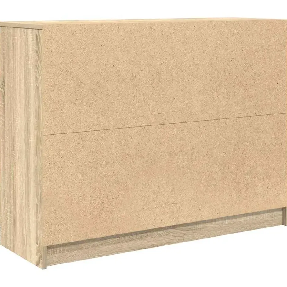 vidaXL - Dressoir met lades 100,5x35x76 cm spaanplaat sonoma eikenkleurig