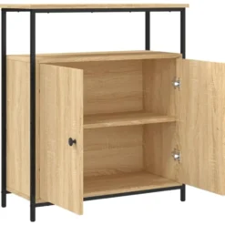 vidaXL - Dressoir met 1 plank 2 deuren - Sonoma eiken - Hout -70x30x80 cm