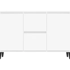 vidaXL - Dressoir - Wit - Bewerkt hout