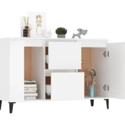 vidaXL - Dressoir - Wit - Bewerkt hout