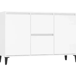 vidaXL - Dressoir - Wit - Bewerkt hout