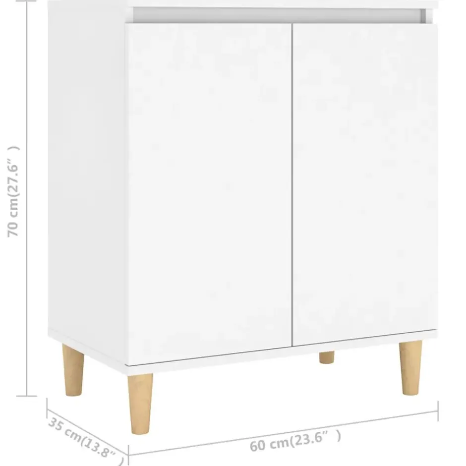 vidaXL - Dressoir - Wit - Bewerkt hout