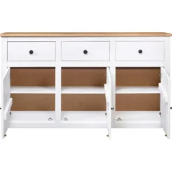 vidaXL - Dressoir - Wit - Grenenhout