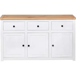 vidaXL - Dressoir - Wit - Grenenhout