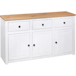 vidaXL - Dressoir - Wit - Grenenhout