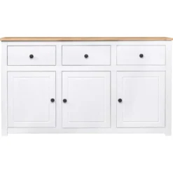 vidaXL - Dressoir - Wit - Grenenhout