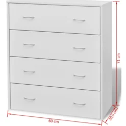 vidaXL - Dressoir - Wit - Hout