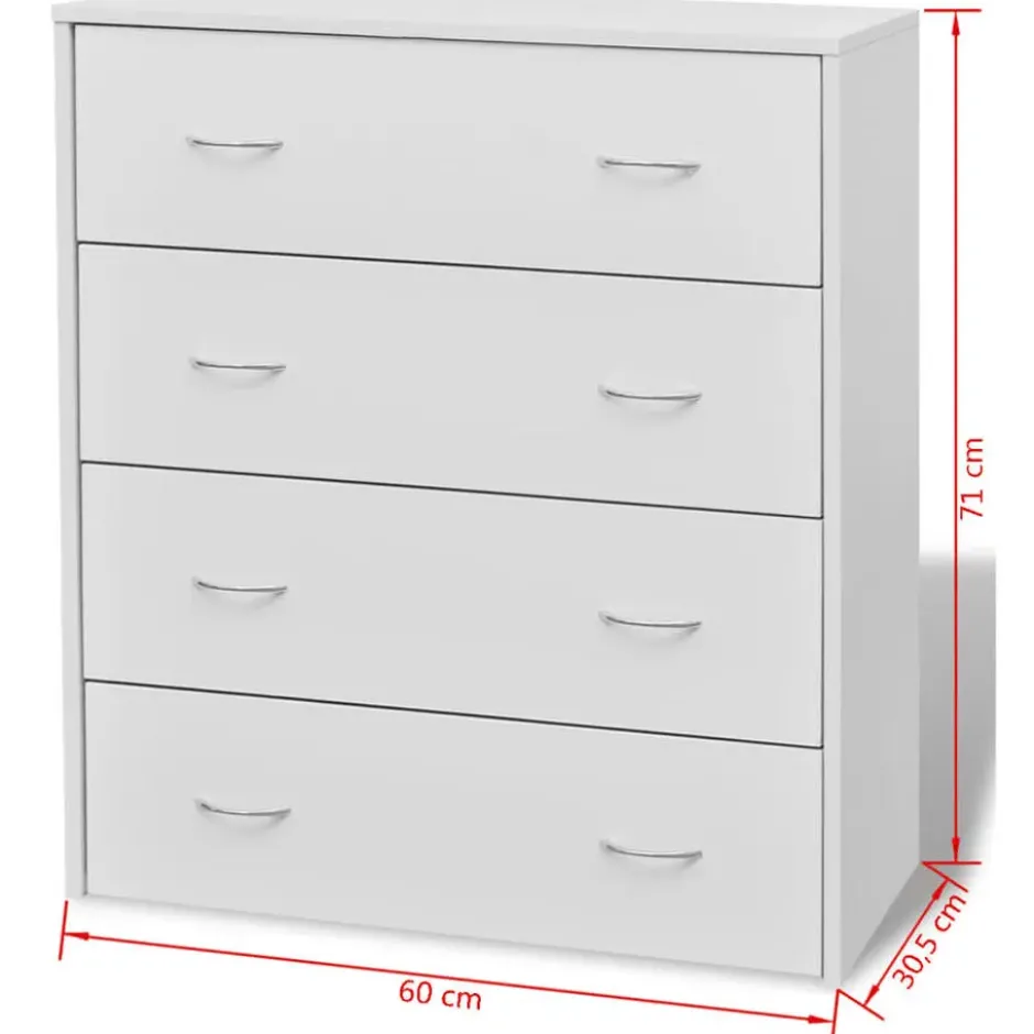 vidaXL - Dressoir - Wit - Hout