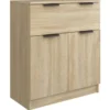 vidaXL - Dressoir 60x30x70 cm bewerkt hout sonoma eikenkleurig kast opbergkast