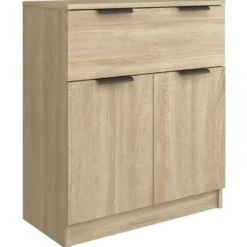 vidaXL - Dressoir 60x30x70 cm bewerkt hout sonoma eikenkleurig kast opbergkast