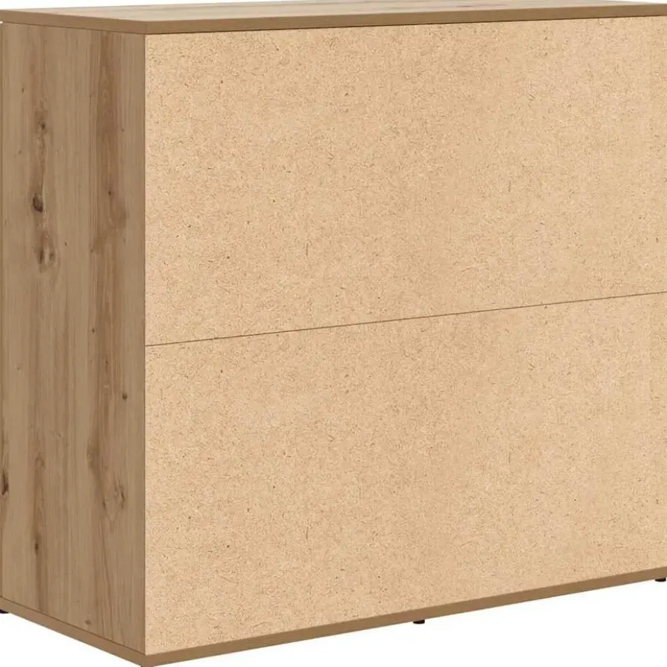 vidaXL - Dressoir 80x36x75 cm bewerkt hout artisanaal eikenkleur