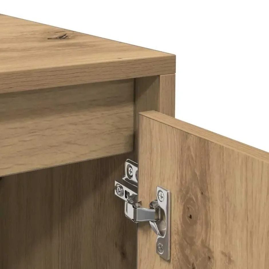 vidaXL - Dressoir 102x33x75 cm bewerkt hout artisanaal eikenkleurig