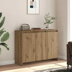 vidaXL - Dressoir 102x33x75 cm bewerkt hout artisanaal eikenkleurig