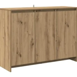vidaXL - Dressoir 102x33x75 cm bewerkt hout artisanaal eikenkleurig