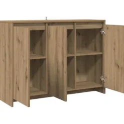 vidaXL - Dressoir 102x33x75 cm bewerkt hout artisanaal eikenkleurig
