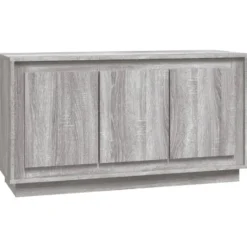 vidaXL - Dressoir 102x35x55 cm Grijs Bewerkt hout