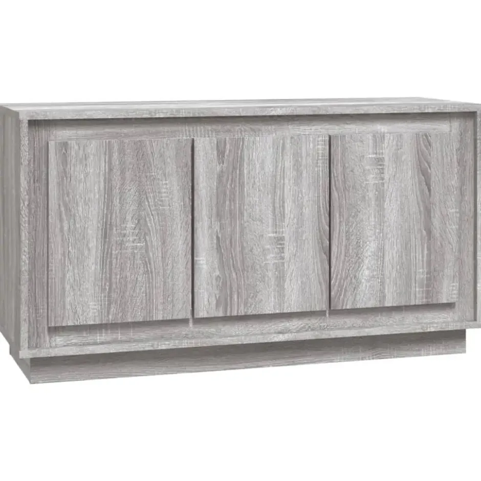 vidaXL - Dressoir 102x35x55 cm Grijs Bewerkt hout