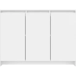vidaXL - Dressoir 102x33x75 cm spaanplaat wit lage opslagkast