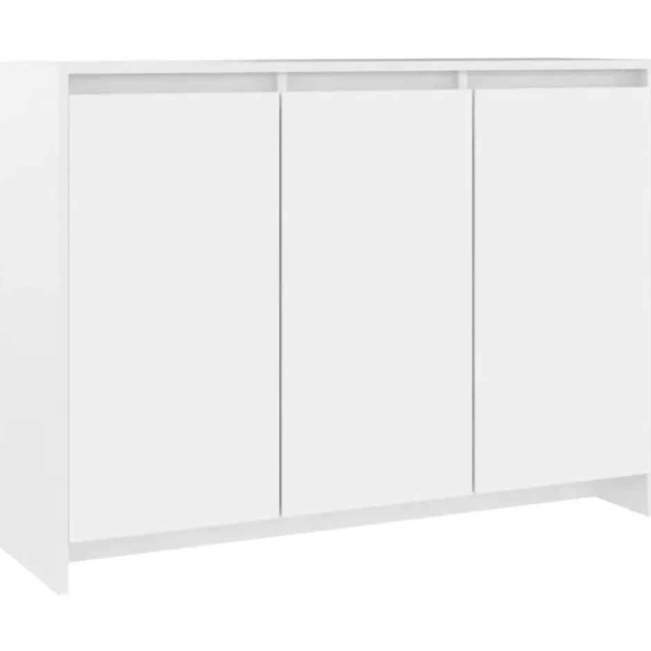 vidaXL - Dressoir 102x33x75 cm spaanplaat wit lage opslagkast