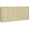 vidaXL - Dressoir 160x36x75 cm spaanplaat sonoma eikenkleurig