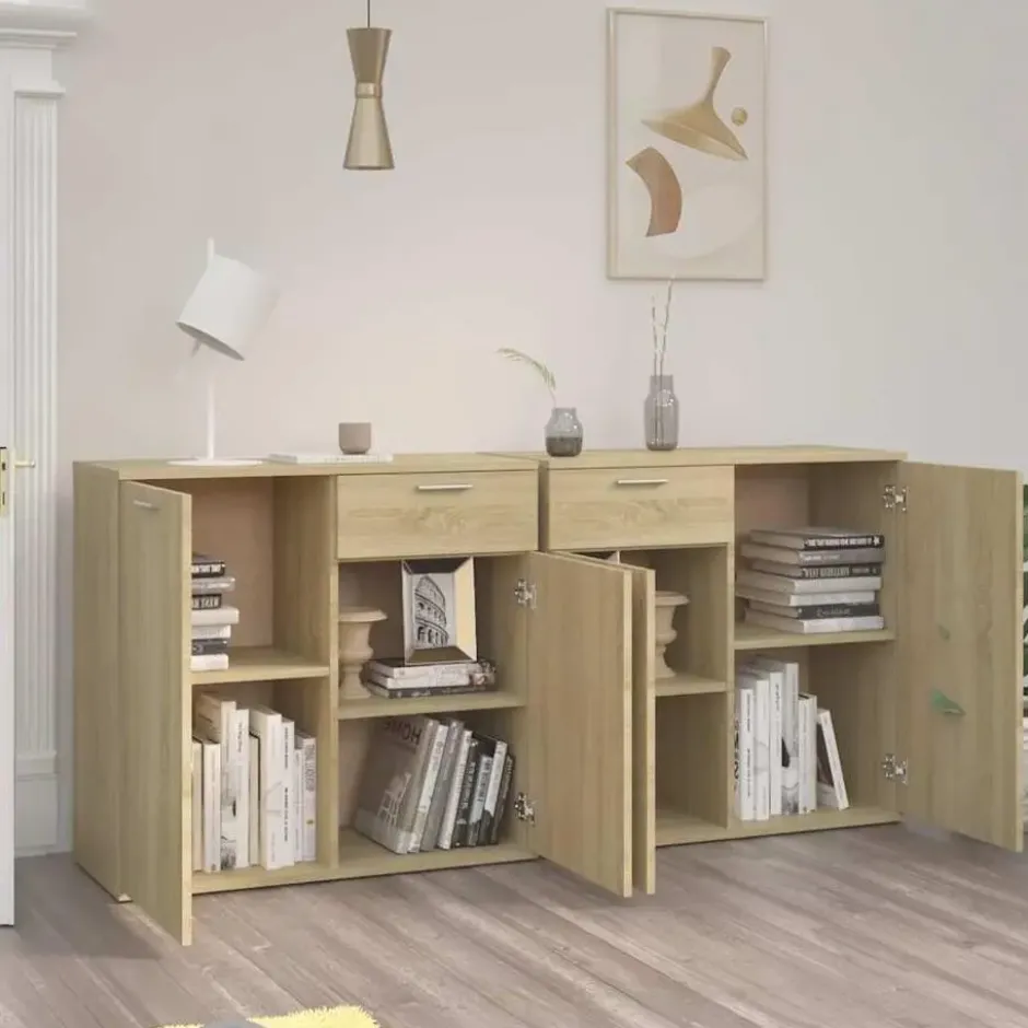 vidaXL - Dressoir 160x36x75 cm spaanplaat sonoma eikenkleurig