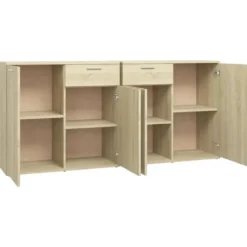 vidaXL - Dressoir 160x36x75 cm spaanplaat sonoma eikenkleurig