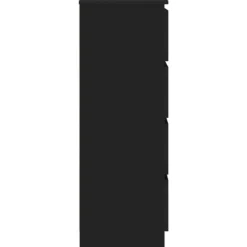 vidaXL - Dressoir - Zwart - Bewerkt hout