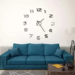 vidaXL - 3d-wandklok - Zilver - Acryl