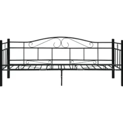 vidaXL - Eenpersoonsbedbank - Zwart - Metaal - 90x200 cm