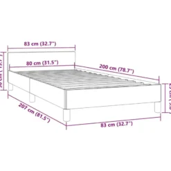 vidaXL - Eenpersoonsbed frame - Donkergrijs - Fluweel - 80x200 cm