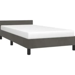 vidaXL - Eenpersoonsbed frame - Donkergrijs - Fluweel - 80x200 cm