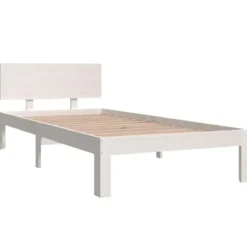 vidaXL - Eenpersoonsbed frame - Wit - Massief grenenhout - 90x200 cm