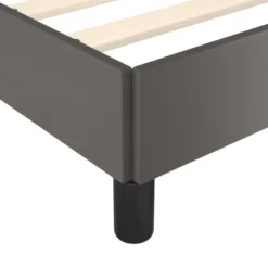 vidaXL - Eenpersoonsbed - Grijs - Kunstleer - 90x200 cm