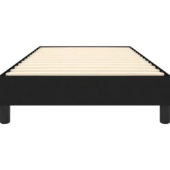 vidaXL - Eenpersoonsbed met lattenbodem - Zwart - Stof - 90x200 cm
