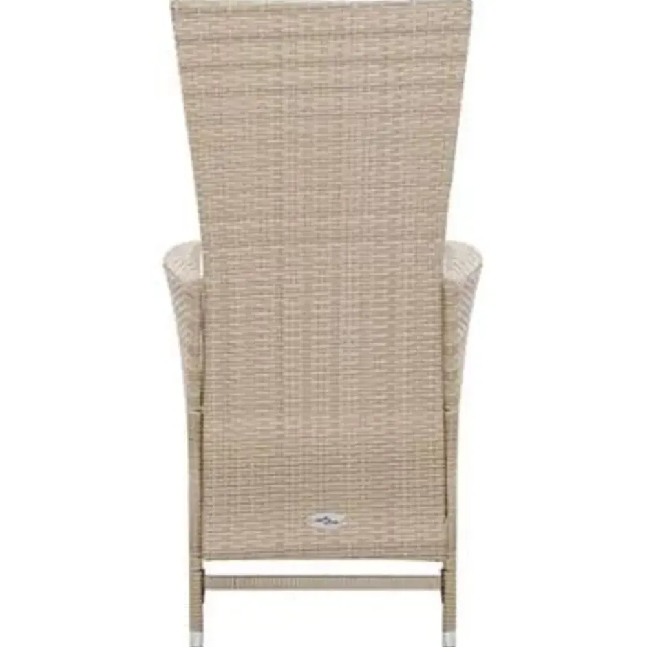 vidaXL - Eethoek Voor Buiten - Beige - Poly rattan - 150 cm tafellengte