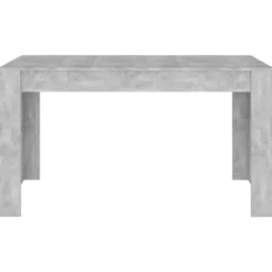 vidaXL Eettafel - Betongrijs - Bewerkt hout - 140x74.5x76 cm