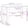 vidaXL - Eettafel - Bruin - Bewerkt hout