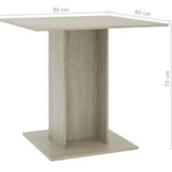 vidaXL - Eettafel - Bruin - Bewerkt hout