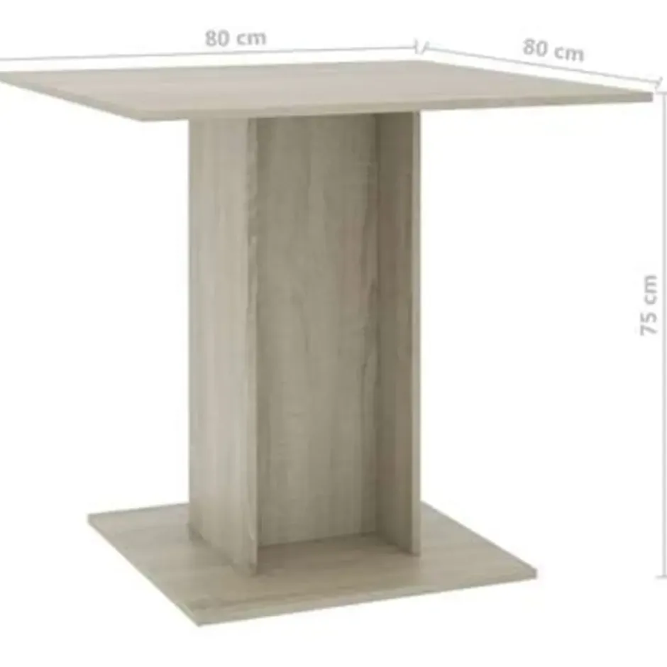 vidaXL - Eettafel - Bruin - Bewerkt hout