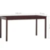 vidaXL - Eettafel - Bruin - Grenenhout - 140 x 70 x 73 cm