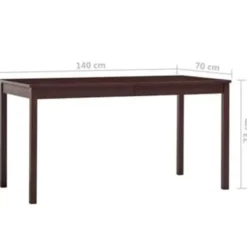 vidaXL - Eettafel - Bruin - Grenenhout - 140 x 70 x 73 cm