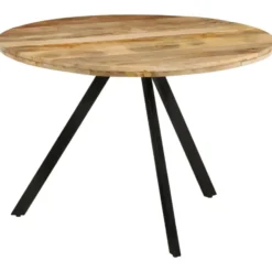 vidaXL - Eettafel - Bruin - Hout - Ø 110 x 75 cm