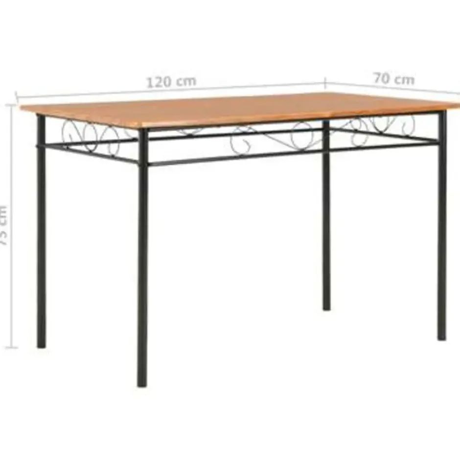 vidaXL - Eettafel - Bruin - MDF