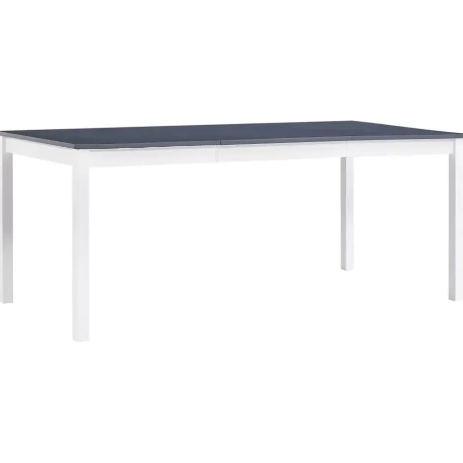 vidaXL - Eettafel - Grijs - Grenenhout - 180 x 90 x 73 cm