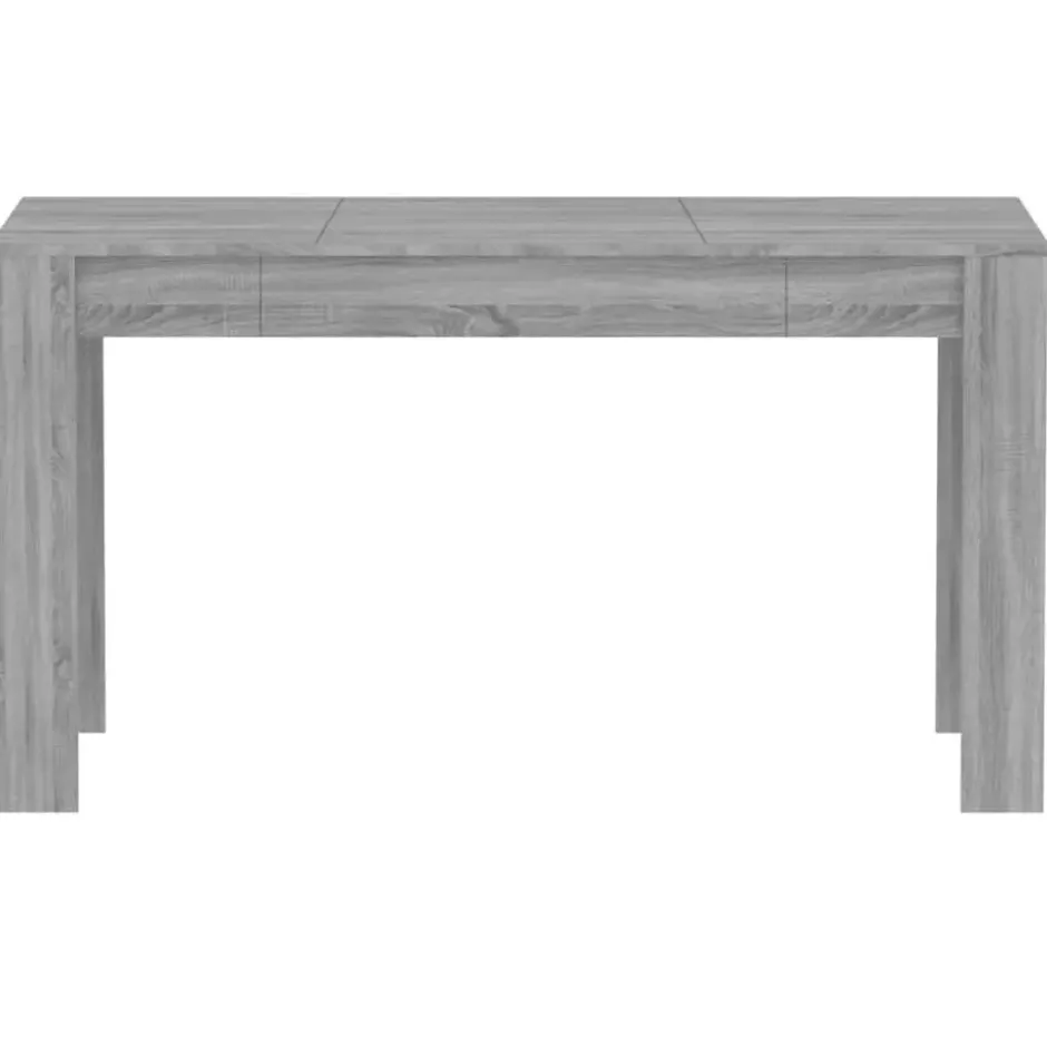 vidaXL Eettafel - Grijs sonoma eiken - Bewerkt hout - 140x74.5x76 cm